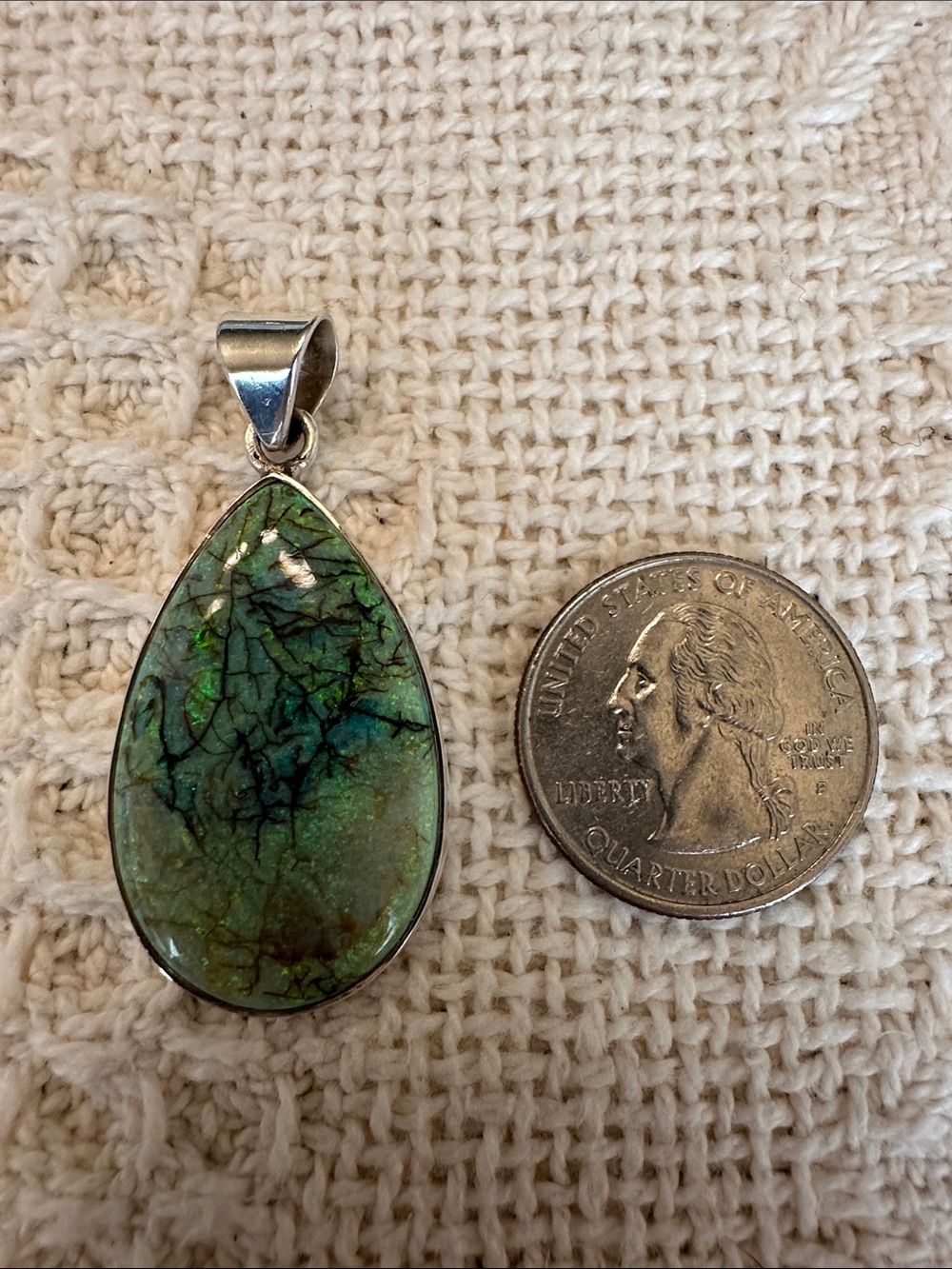 Monarch Opal Sterling Pendant - Picture 7 of 9
